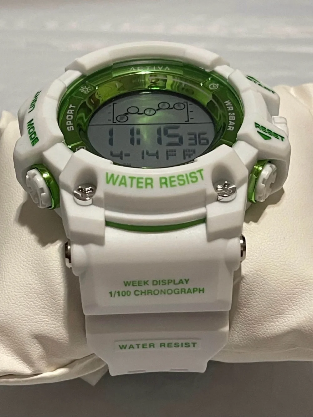 Activa Digital Essentials Unisex 50mm White and Green Tone Case